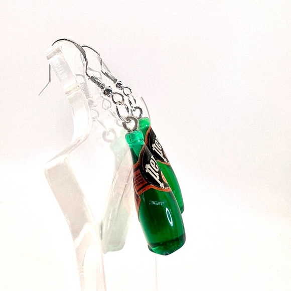 Perrier Bottle Earrings - Drink Earrings- Beverage Earrings - Sparkling Water - Picture 3 of 8